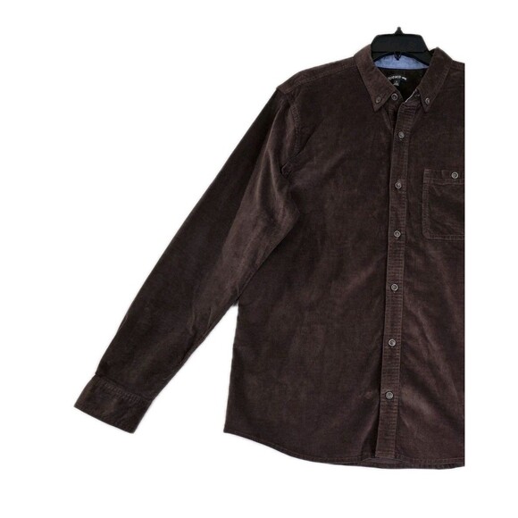 Toad&Co Shirt Mens Large Brown Cruiser Corduroy Long Sleeve Button Ridged Wales - Picture 4 of 15